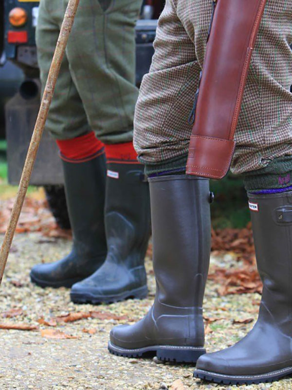 Men's Hunter Balmoral Side Adjustable Commando Sole Boots - Tall