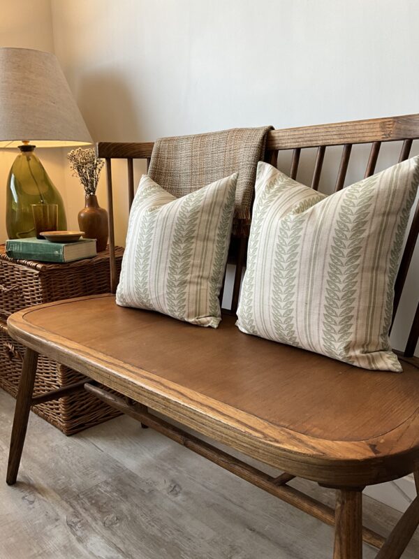 Lucy Wagtail Flat Leaf Stripe Cushion Cover